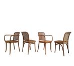 Schitterende set van vier vintage Thonet Praag 811 stoelen, Huis en Inrichting, Gebruikt, Ophalen of Verzenden