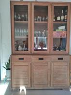 Shannon vitrinekast teak B150xD40/50xH220, Huis en Inrichting, Kasten | Buffetkasten, Ophalen