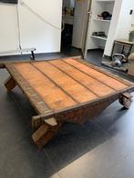 Indiase Salontafel (Bajot) – Massief Sheesham & Messing, Antiek en Kunst, Ophalen