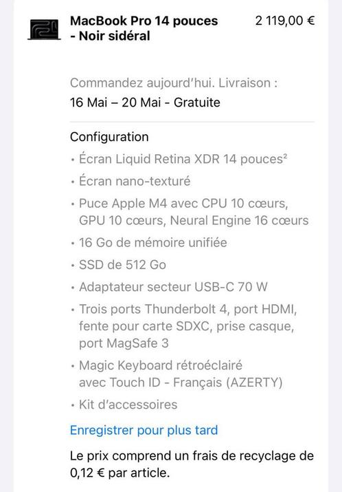 ✅ APPLE MacBook Pro 512go - 16 RAM - 14” !! NEW !! ✅, Computers en Software, Apple Macbooks, Nieuw, MacBook, Overige groottes