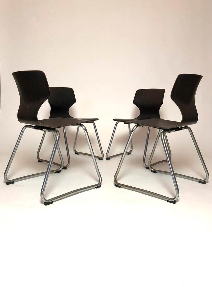 Set van 4 Pagwood/Pagholz stoelen, Huis en Inrichting, Stoelen, Zo goed als nieuw, Ophalen