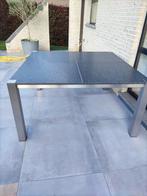 Tuintafel en 8 stoelen met kussen, Tuin en Terras, Tuintafels, Ophalen, Gebruikt, Vierkant