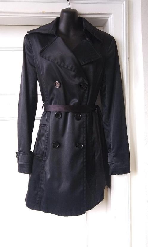 Zara ♣️ zwarte trench coat, maatje M (38), Kleding | Dames, Jasjes, Kostuums en Pakken, Gedragen, Jasje, Maat 38/40 (M), Zwart
