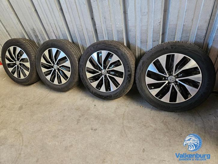 6-7mm! Originele VW Polo 6 AW Buenos 15 inch zwarte velgen 5, Auto-onderdelen, Banden en Velgen, Banden en Velgen, Zomerbanden