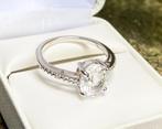 Sterling Silver Topaz & Diamond Accent Ring 18.95mm size 59, Handtassen en Accessoires, Ringen, 18 tot 19, Met edelsteen, Dame