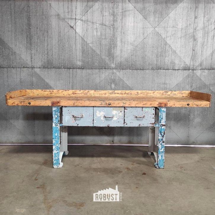 Etabli industriel / îlot de cuisine / table de travail métal, Maison & Meubles, Cuisine | Éléments de cuisine, Utilisé, Moins de 100 cm