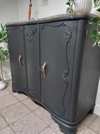 Mooie bolle buik dressoir met mooi uitgesneden marmer, Ophalen, Zo goed als nieuw