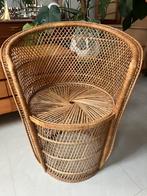 Vintage fauteuil van rotan en rieten uit de jaren 80, Huis en Inrichting, Fauteuils, Ophalen