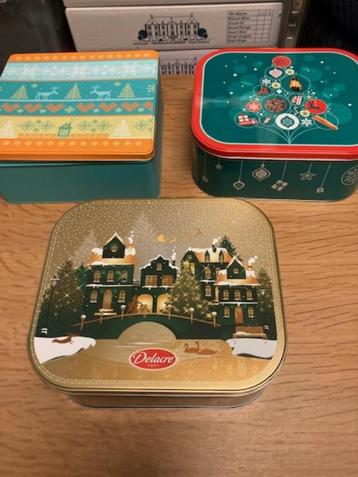 3 blikken Delacre dozen van kerst per stuk 1 euro beschikbaar voor biedingen