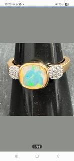 Prachtige vergulde sterling zilveren ring met welo opaal, Handtassen en Accessoires, Ringen, Geel, Nieuw, Ophalen of Verzenden