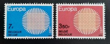Belgique : COB 1530/31 ** Europe 1970.
