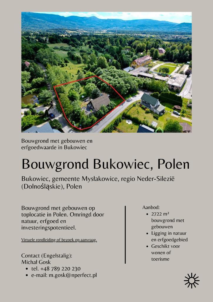 Bouwgrond Bukowiec, Polen, Immo, Buitenland, Overig Europa, Kavel of Perceel, Landelijk