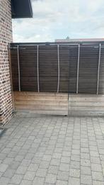 Lamellen in hout, breedte 2,40m, hoogte 1,20m, Huis en Inrichting, Stoffering | Gordijnen en Lamellen, Ophalen, Gebruikt, Bruin