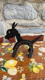 Cheval en fer avec 2 vrais fer à cheval porte bonheur, Jardin & Terrasse, Utilisé