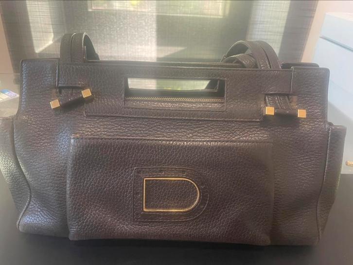 DELVAUX handtas Delvaux Le Benjamin – kleur Café (bruin), Handtassen en Accessoires, Tassen | Damestassen, Gebruikt, Handtas, Bruin