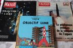 TINTIN OBJECTIF LUNE  + PARIS MATCH 23/8/1958 objectif lune, Gelezen, Ophalen of Verzenden, Eén stripboek, Hergé