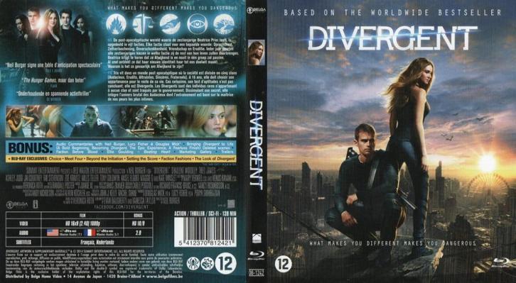 divergent (blu-ray) neuf, CD & DVD, Blu-ray, Comme neuf, Science-Fiction et Fantasy, Enlèvement ou Envoi