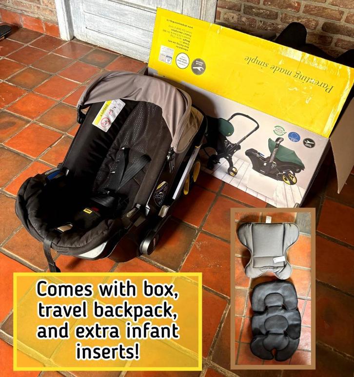 Doona 2-in-1 kinderwagen autostoeltje (past bij pasgeboren), Kinderen en Baby's, Kinderwagens en Combinaties, Kinderwagen, Ophalen