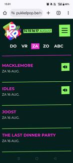 2 tickets zaterdag pukkelpop