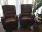2 lederen zetels, Huis en Inrichting, Fauteuils, Ophalen, Zo goed als nieuw