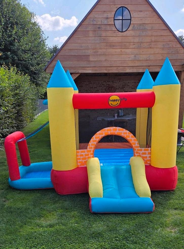 Springkasteel - Happy hop, Kinderen en Baby's, Speelgoed | Buiten | Springkussens, Zo goed als nieuw, Ophalen