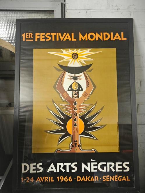 Affiche exposition Premier festival mondial des arts nègres, Antiquités & Art, Art | Art non-occidental, Enlèvement ou Envoi