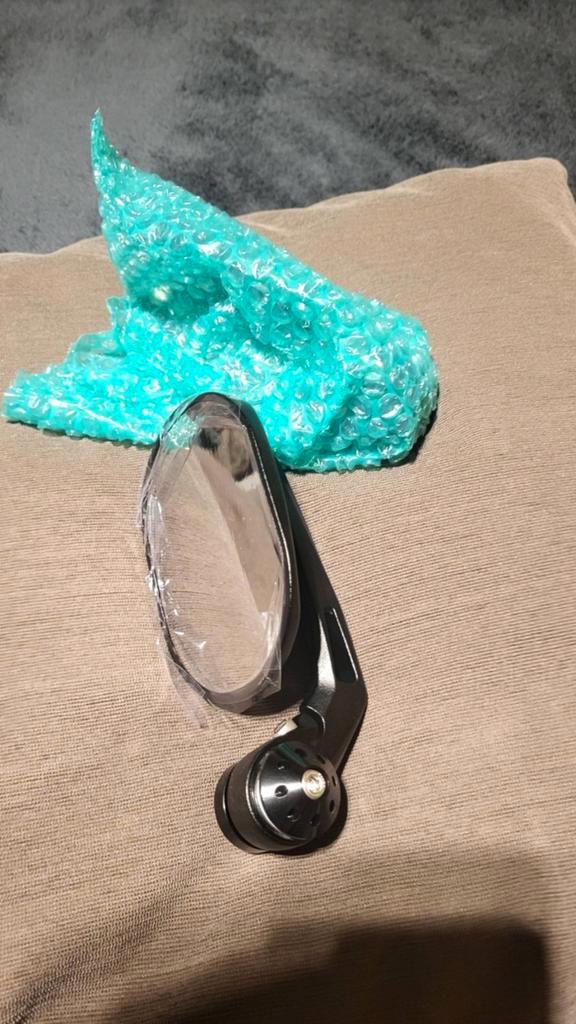 Originele bar end spiegel, zwart voor Moto Guzzi V7 850, Fietsen en Brommers, Brommeronderdelen | Scooters, Ophalen