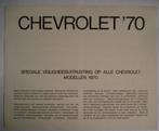 Chevrolet gamma 1970 specs Brochure Catalogue Prospekt, Comme neuf, Chevrolet, Envoi