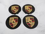 Zwart/Goud Porsche Naafdoppen/Naafkappen 76mm set van 4  Bes, Verzenden, Nieuw