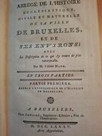 Abbé Mann Histoire de Bruxelles 1785, Livres, Enlèvement ou Envoi