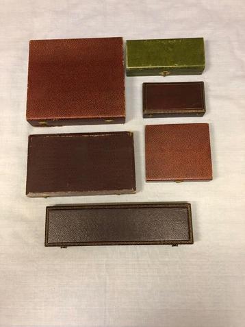 Brocante doosjes voor bestek 6 stuks beschikbaar voor biedingen
