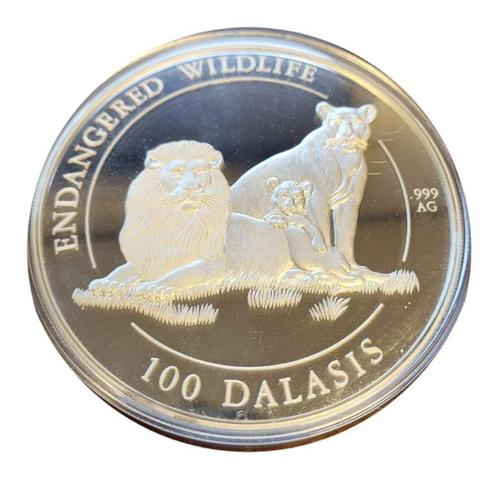 Gambia 1 kilo zilver 100 Dalasis 1996, Timbres & Monnaies, Métaux nobles & Lingots, Argent, Enlèvement ou Envoi