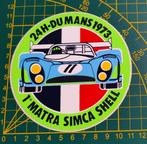 Sticker 24H Le Mans 1973 Winner Matra-Simca Shell Pescarolo, Verzamelen, Ophalen of Verzenden