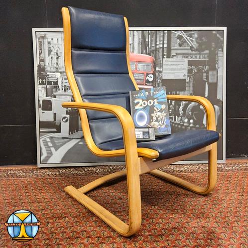 Vintage Zweedse fauteuil Lamello Yngve Ekström Swedese (70s), Huis en Inrichting, Fauteuils, Gebruikt, Hout, 50 tot 75 cm, 75 tot 100 cm