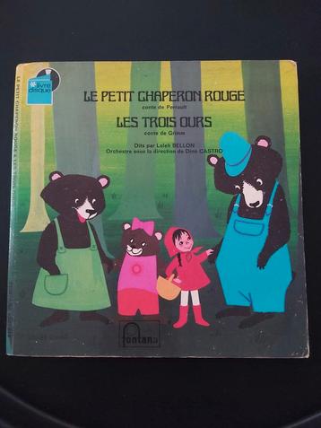 Livre disque ancien LE PETIT CHAPERON ROUGE / LES 3 OURS, Enlèvement ou Envoi, Comme neuf