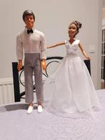 Ken en Barbie in trouwmodus met hun hond, Kinderen en Baby's, Speelgoed | Poppen, Ophalen, Gebruikt, Barbie