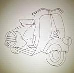 Metalen Vespa sierstuk, Ophalen, Gebruikt