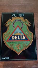 Velos Delta Schotte Zottegem blikken bord 1934, Verzamelen, Ophalen of Verzenden