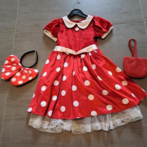 jurk van Minnie Mouse, met accessoires, Disneyland, M 128, Kinderen en Baby's, Kinderkleding | Maat 128, Zo goed als nieuw, Meisje