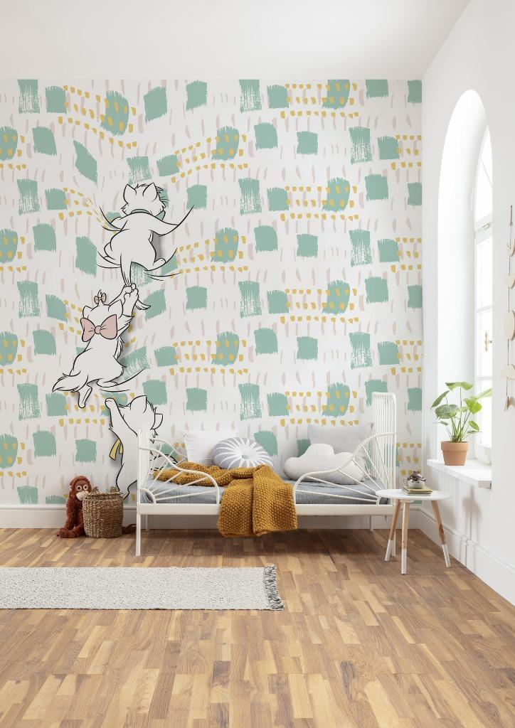 Aristocats Vlies Behang 250x280 - Disney - Gratis Verzending, Kinderen en Baby's, Kinderkamer | Inrichting en Decoratie, Nieuw