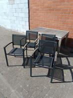Tuinset tafel & 4 stoelen, Tuin en Terras, Tuinsets en Loungesets, Ophalen, 4 zitplaatsen, Gebruikt, Tuinset