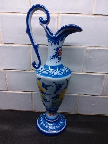 MOOIE VINTAGE HANDGESCHILDERDE VAAS "ALCOBACA" UIT PORTUGAL  beschikbaar voor biedingen