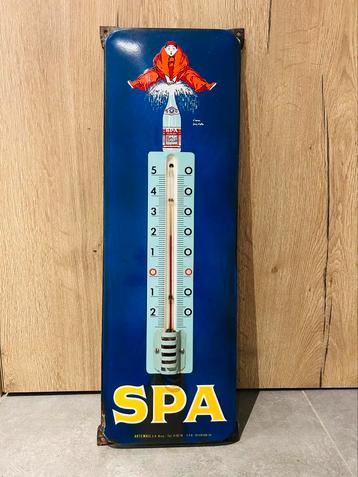 Thermomètre émaillé plaque émaillée reclame email Spa beschikbaar voor biedingen