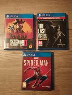 Jeux pour PS4 (read dead redemption 2, The last of us et SPM, Ophalen, Gebruikt, Vechten, 1 speler