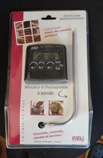 Thermometer met sensor en kookwekker beschikbaar voor biedingen