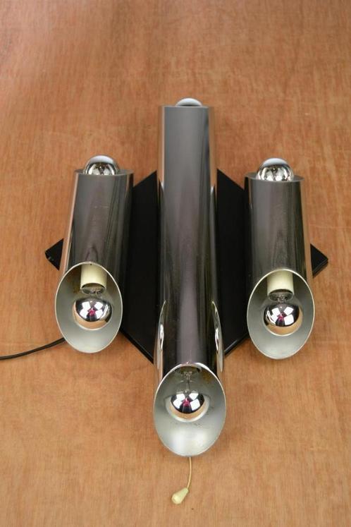 Applique tube vintage chromé tubulaire - 1960, Maison & Meubles, Lampes | Lampadaires, Utilisé, Moins de 100 cm, Métal, Enlèvement ou Envoi