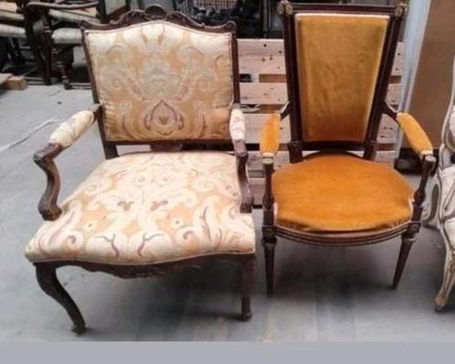 Fauteuil de château ancien vintage en chêne, ensemble PROMO, Antiquités & Art, Antiquités | Meubles | Chaises & Canapés, Enlèvement ou Envoi