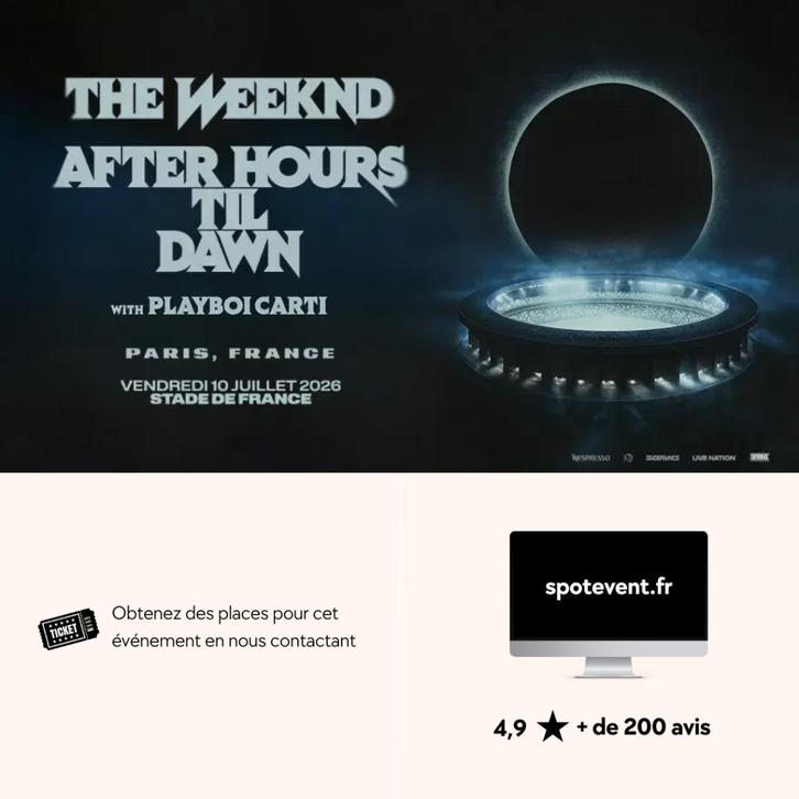The Weeknd - Concert - Places - Tickets, Tickets en Kaartjes, Concerten | Dance