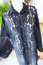 vintage dressing zwart unieke blouse, Vintage Dressing, Zwart, Maat 46/48 (XL) of groter, Ophalen of Verzenden