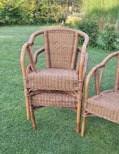 Rotan tuinset, Tuin en Terras, Tuinsets en Loungesets, Gebruikt, Tuinset, Rotan, 4 zitplaatsen, Stoel, Ophalen